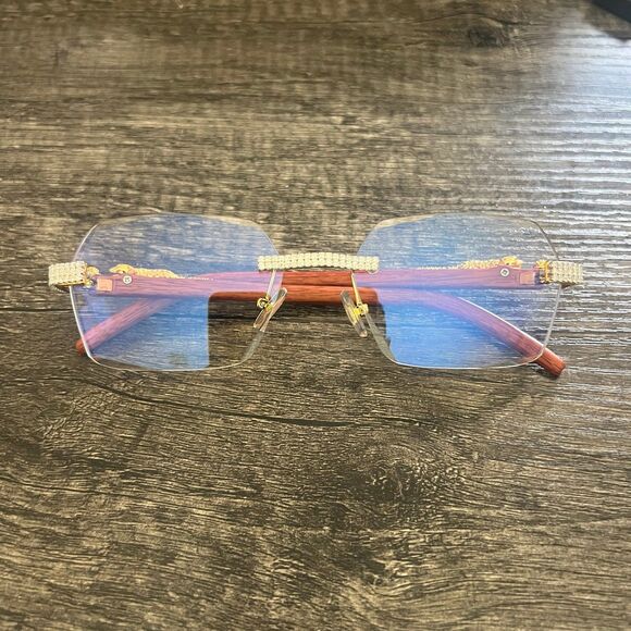 Clear Fashion Trend Sunglasses Rimless Luxury Sunglasses Driving Travel Glasses - Picture 6 of 9